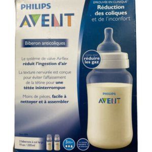 Philips Avent Anti-colic Baby Bottles 2pck Reduces Discomfort 11oz / 330ml 3 m+.